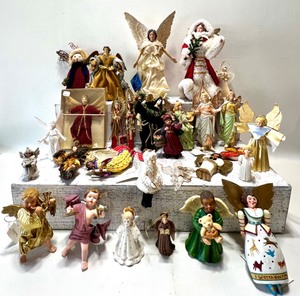 lot 252 image: Big Lot of Various Angel Ornaments, Figures & Bell by DEPARTMENT 56, SILVESTRI, KURT S. ADLER and More