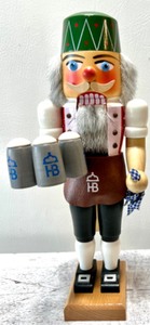 lot 261 image: ERZGEBIRGE VOLKSKUNST Wooden German Handarbeit HB Beer Nutcracker