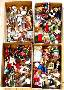lot 264 image: HUGE Lot of Assorted HALLMARK, DEPARTMENT 56 and other Christmas Ornaments - QTY 100