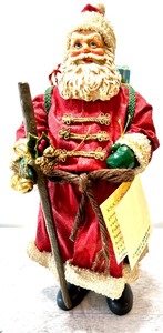 lot 374 image: KURT S ADLER FABRICHE COLLECTABLES Jolly Olde Nick Figure with Box