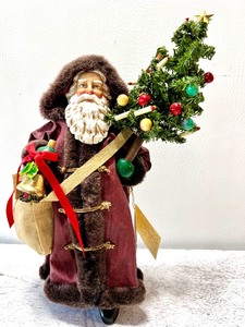 lot 375 image: KURT S ADLER FABRICHE COLLECTABLES Father Christmas Figure with Box