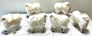 lot 384 image: MARTHA STEWART COLLECTION Lamb Ornaments - QTY 6