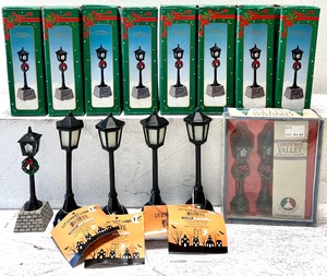 lot 389 image: A Variety of Christmas Village Old Fashioned Street Lights -QTY 15