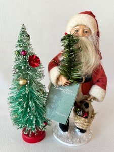 lot 215 image: BETHANY LOWE DESIGNS Santa and Bottle Brush Christmas Tree