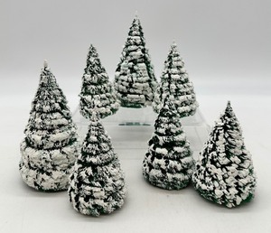 lot 230 image: GERMAN Miniature Christmas Trees - QTY 7