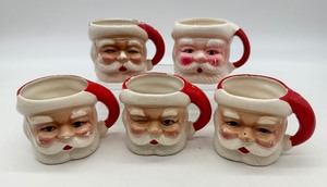 lot 228 image: Vintage SANTA MUGS - Japan - QTY 5
