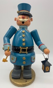 lot 347 image: Vintage Wood GERMAN Smoker Nightwatchman