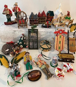 lot 475 image: Assorted Christmas Ornaments including Fisherman