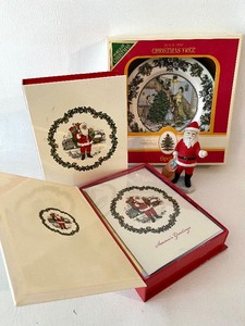 lot 484 image: Christmas SPODE Greeting Cards (2), Plate and More