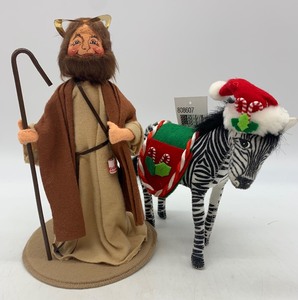 lot 329 image: Vintage ANNALEE Joseph Doll and Candy Cane Zebra