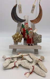 lot 331 image: POTTERY BARN Assorted CHRISTMAS Ornaments