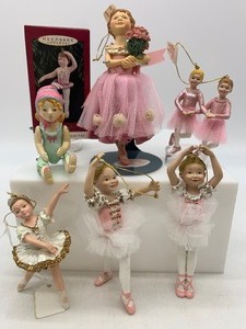 lot 344 image: BALLERINA Ornaments and Jointed Glazed Ceramic Small Doll