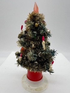 lot 450 image: Vintage Bottle Brush Tree with Faux Candles - Japan