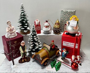 lot 500 image: Assorted DEPARTMENT 56 Ornaments, Figures and Trees