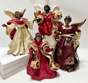 lot 507 image: African American ANGEL Tree Toppers including CLOTHTIQUE by POSSIBLE DREAMS