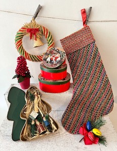 lot 541 image: Assorted Christmas Decor including Extra Large Stocking and MIDWEST IMPORTS