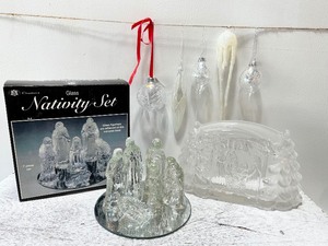 lot 549 image: Glass Christmas Bundle including MIKASA and VINTAGE Hand Cut CZECH Lead Crystal