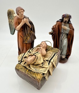lot 560 image: PUIG - Barcelona Nativity Figurines including an Angel - QTY 3