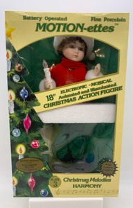 lot 569 image: Vintage MOTIONETTE Christmas Action Animated Porcelain Figurine NIB