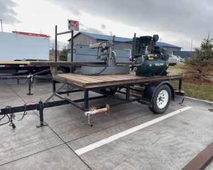 lot 6 image: 2013 Road Husky Trailer with Radial Arm Saw, Compressor, Power Panel, Cord