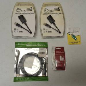 SIIG  Rankie  belkin  Cables Unlimited  (2) USB 2.0 Active Repeater Cable, Display Port, Speaker, Headphone Splitter & USB to PS2 Adapter
