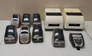 Dymo  Toshiba  Zebra  Assortment of Label Printers