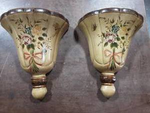 Pair Of Wall Sconce Shelves 13x7x15