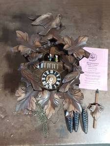 Black Forest Musical (Edelweiss) Cuckoo Dancer Clock 13x9