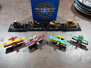 Collector Set Of 4-Mini Biplanes, 4-Norscot Diggers