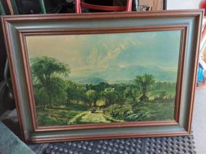 Vintage Sofa Print Landscape By Edmund D. Lewis 45x32 (1835-1910)