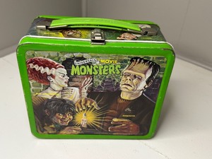 lot 137 image: 1979 Vintage Monsters Metal lunchbox with Thermos