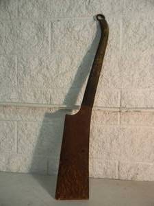 lot 1 image: VERY RARE - ORIGINAL  Antique Vintage 1890s Hog Splitter Meat Cleaver Large 38 Long 16 Blade - AMAZING PIECE - Collectible butcher tool - SEE PICTURES
