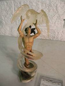 lot 2 image: 1997 Hamilton Collection Native American Spirit of The Wind Figure Sculpture with COA #3451c - GREAT PIECE - SEE PICTURES
