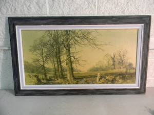 lot 8 image: VINTAGE ORIGINAL 1965 David Shepherd painting March Sunlight on canvas RARE ORIGINAL - ABSOLUTELY FANTASTIC PIECE - APPROX 48 By 28 - SEE PICTURES