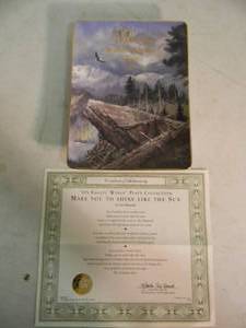 lot 41 image: The Franklin Mint Limited Edition #HA3335 On Eagles Wings Plate Collection MAKE YOU TO SHINE LIKE THE SUN By Ted Blaylock - NICE - AWESOME PIECE - SEE PICTURES