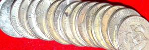 lot 383 image: Lot of (15) Kennedy Half Dollar 90% Silver  Circulated