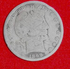 lot 401 image: Lot of (6) 19th Century Barber Halves 18991898s18991894s18931894s P1-F2 90% Silver