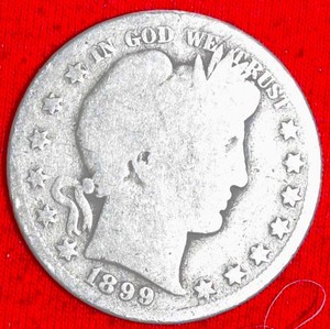 lot 403 image: Lot of (6) 19th Century Barber Halves 189918971899S189418971907 F2-F3 90% Silver