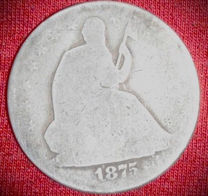 lot 408 image: Lot of (1) 1875 Liberty Seated Half Dollar Premium Mix FR02-AG03