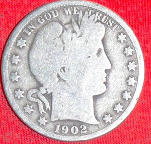 lot 409 image: Lot of (4) Barber Half Dollars 1902191119121912 G04-G06 90% Silver
