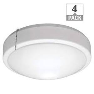 Lot of Hampton Bay 11 in. 2700K Warm White and 4000K Bright White Universal LED Ceiling Fan Light Kit (4-Pack) Customer Returns See Pictures