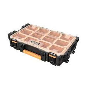 Lot of RIDGID Pro Gear System Gen 2.0 Stackable Durable Weather Resistant 10-Compartment Small Parts Organizer with Removable Bins  Customer Returns See Pictures