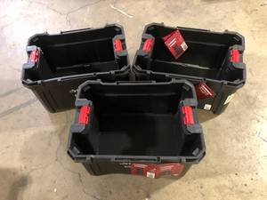Lot of  Husky Build-Out 22 in. Modular Tool Storage Large Tool Crate Customer Returns See Pictures
