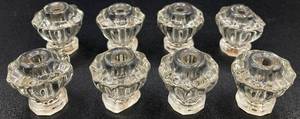 lot 9 image: 8 Glass Knobs - Uranium Glass - Glows Under 365nm wavelength blacklight