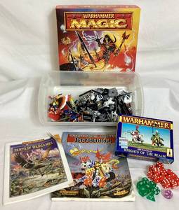 lot 18 image: Warhammer - Game Manuals, Assortment of Miniatures, Magic Supplement Cards