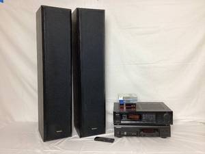 lot 26 image: Pioneer 6-CD Changer, Onkyo Vintage AMFM Receiver, Technics Speakers