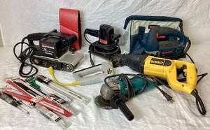 lot 51 image: Collection of Corded Power Tools - Bosch, Dewalt, Makita, Craftsman, Stanley