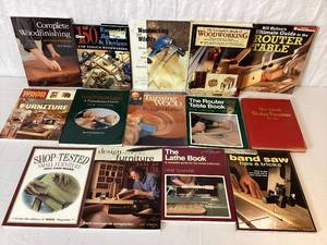 lot 60 image: Woodworking Books Bundle #2 - Design Your Own Furniture, Complete Book of Woodworking, Router Table Book, The Lathe Book, Band Saw Tips and Tricks and more