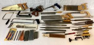 lot 58 image: Collection of Hand Saw, Planers, Files and Sharpeners