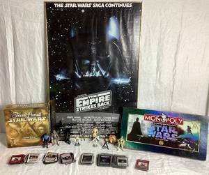 lot 19 image: Star Wars - Board Games, Trading Cards, Episode 1 Poster, Figurines